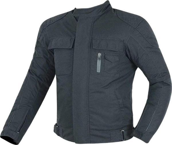 Motoanl Motosiklet Montu Omuz Dirsek Sırt Ful Korumalı Dört Mevsim Pamuk Balmumu Kumaş Siyah - Image 1