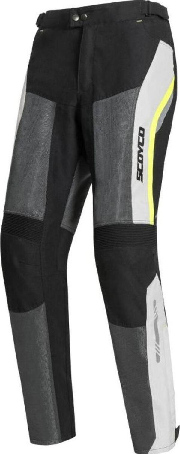 Motoanl Motosiklet Pantolon Yazlık Korumalı Hava Alabilen Fileli Bölgeler Yellow Paltolon - Image 1