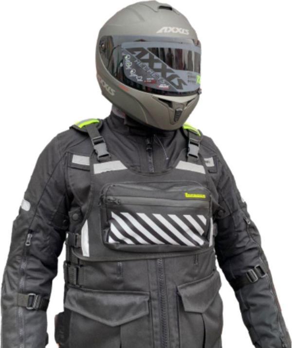 Motoanl Motosiklet Ve Bisiklet Uygun Reflektörlü Yelekli Çanta (Yeni Yönetmeliğe Uyumlu) Lüx Motor Çantası - Image 1