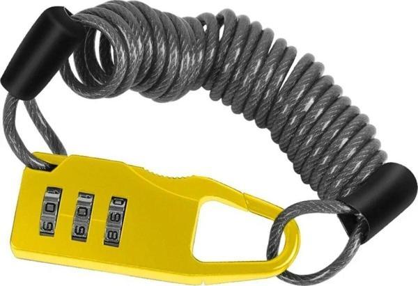 Motoanl Motosiklet Şifreli Kask Kilidi 1.2M Uzayabilen Çelik Kablo Motor Kask Kilidi - Image 1