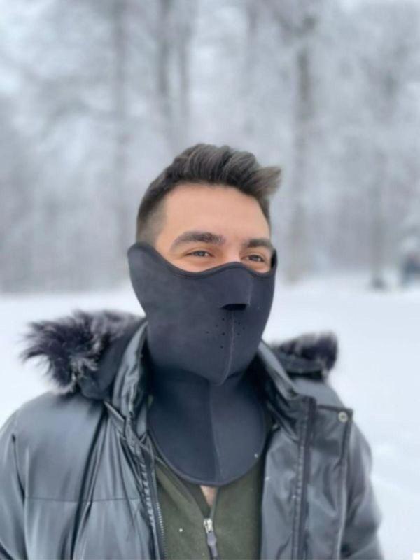 Motoanl Motosiklet Yüz Boyun Koruyucu Neopren Maske Kulak Ve Göğüs Korumalı Rüzgar Maskesi Çift Taraflı - Image 1