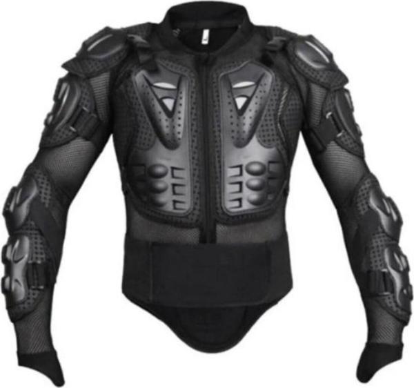 Motoanl Siyah Body Armor Fileli Yazlık Full Koruma Omuz Sırt Dirsek Göğüs Karın Koruma Cross Motorcu Montu - Image 1