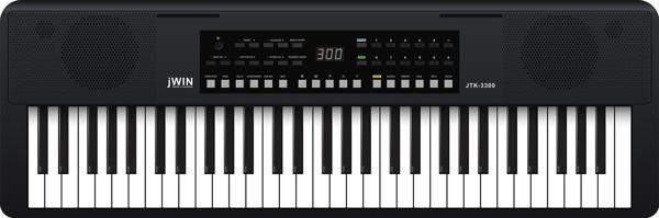 Jwin JTK-3300 61 Tuş Hassasiyetli 5 Oktav Org (Adaptör Hediye) - Image 1