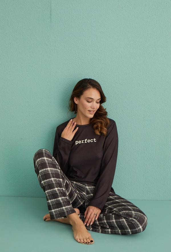 Gd Goldoremi 14102-8 Kadın Perfect Termal Uzun Kol Pijama Takımı - Image 1