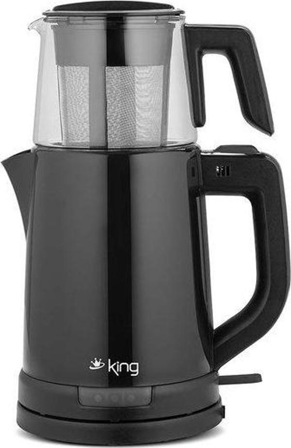 King Kcm332 Demli Çay Makinesi Plastik Siyah - Image 1