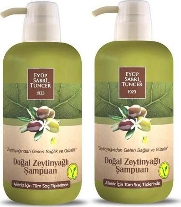 Eyüp Sabri Tuncer Doğal Zeytinyağlı Şampuan 600 ml Pet Şişe x 2 - Image 1