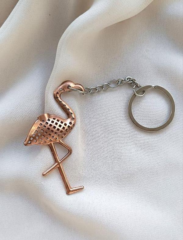 Anahtarlık Flamingo Kuş Araba Çanta Cüzdan Süsü Aksesuar - Image 1