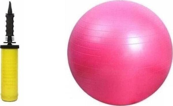 AYLA STAND 65 Cm Fitilli Pilates Topu Ve Pompa Seti Pilates Denge Yoga Spor Egzersiz Top Jimnastik Fitness Gym - Image 1