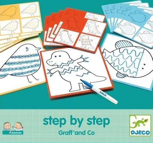 Djeco Graff and Co Adım Adım Çizim Oyunu - Image 1