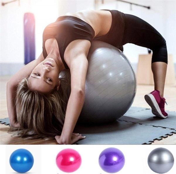 AYLA STAND 65 Cm Pilates Topu Gri Renk Y Spor Evde Spor Egzersiz - Image 1
