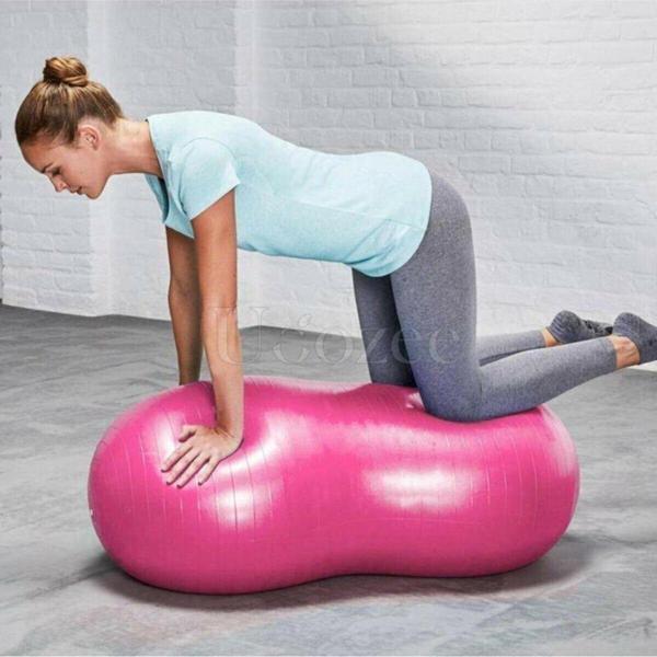 AYLA STAND Fıstık 90 Cm Peanut Pilates Topu Fıstık ( Peanut ) Pilates Topu+ Dual Pompa Hediye - Image 1