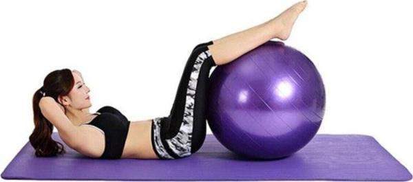 AYLA STAND Pilates Topu Büyük Boy Kalın Yoga Pilates Top + Pompa 65 Cm+Pompa - Image 1