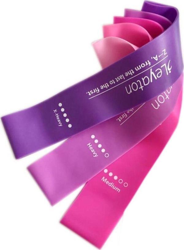 Leyaton 3'Lü Aerobik Bandı Latex Bant Set Pilates Yoga Lastiği - Image 1