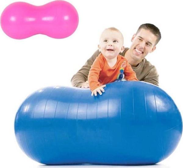 Leyaton Fıstık Şeklinde 90 Cm X 45 Cm Pembe Pilates Topu - Image 1