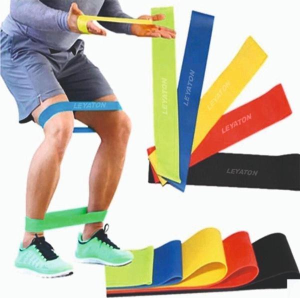 Leyaton Latex 5'Li Aerobik Pilates Direnç Egzersiz Bandı Squat Çalışma Lastiği Lyrbk-Loop-Set150 - Image 1
