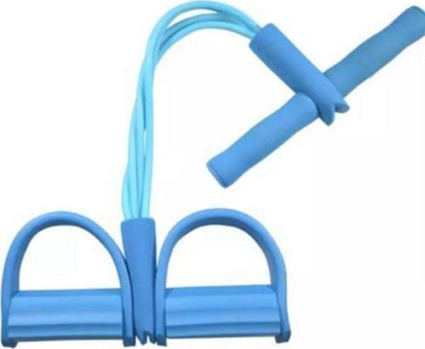 Leyaton Mavi 4 Lastikli Kol Bacak Güçlendirme Body Trimmer & Egzersiz Direnç Lastiği - Image 1