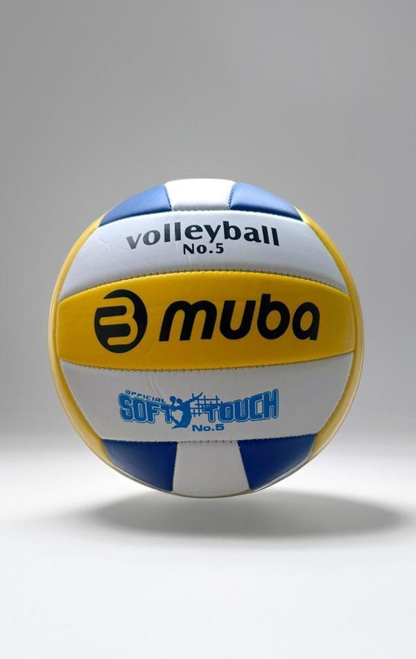 Leyaton Öğretici Voleybol Topu - Sarı Beyaz Soft Touch - Image 1