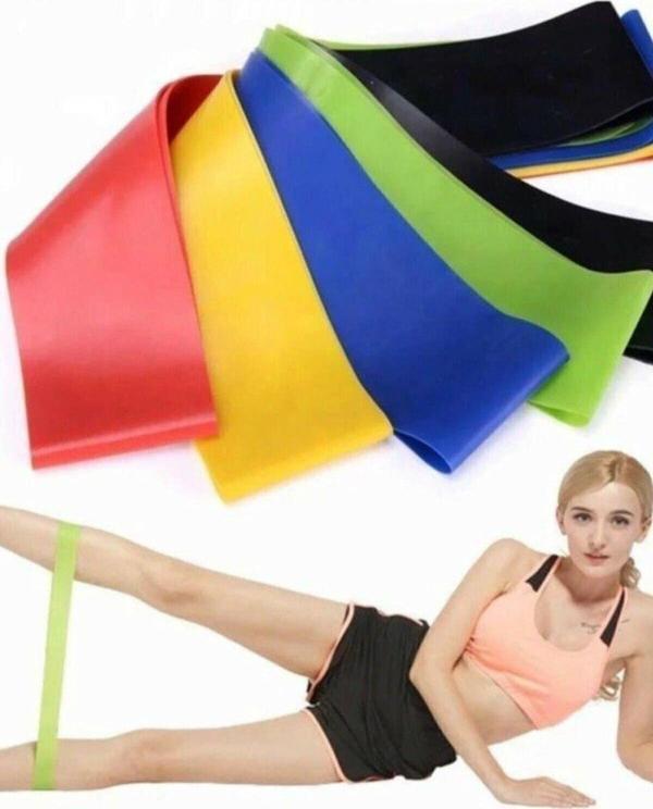 Leyaton Pilates Bandı Pilates Egzersiz Direnç Lastiği 5'Li Set - Image 1