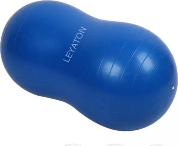 Leyaton Pilates Topu Fıstık Top Egzersiz Pilates Topu Mavi +Pompa - Image 1