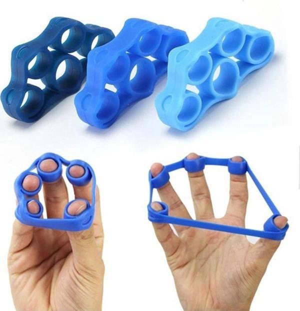 Werkon Mavi Parmak El Egzersiz Kuvvetlendirme Güçlendirme Seti 3 Farklı Direnç Lastiği Tek Fiyat 1-5 Kg - Image 1