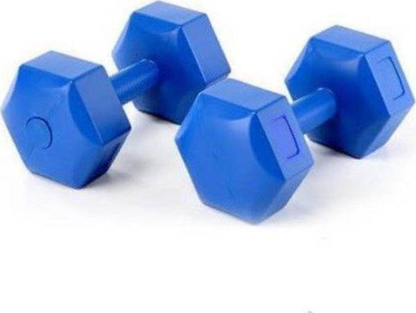Mrt Spor 6 Kg X 2 Adet Deluxe Pvc Kaplama Mavi Plastik Dambıl Ağırlık Seti Dm6 - Image 1