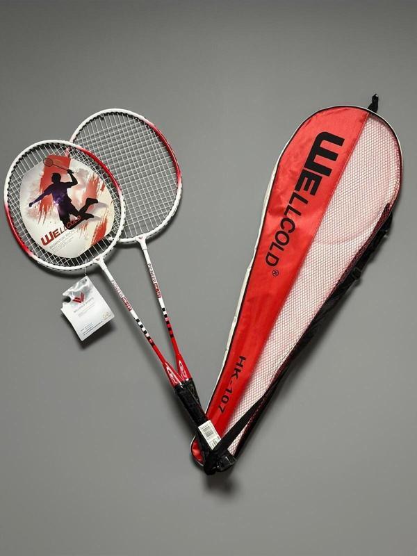 Wellcold 2 Adet Profesyonel Badminton Raketi Deluxe Badminton Çantası Hk107K - Image 1