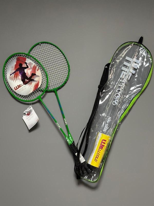 Wellcold 2 Adet Profesyonel Badminton Raketi Deluxe Badminton Çantası Seti + 3 Adet Badminton Topu 102Ly - Image 1