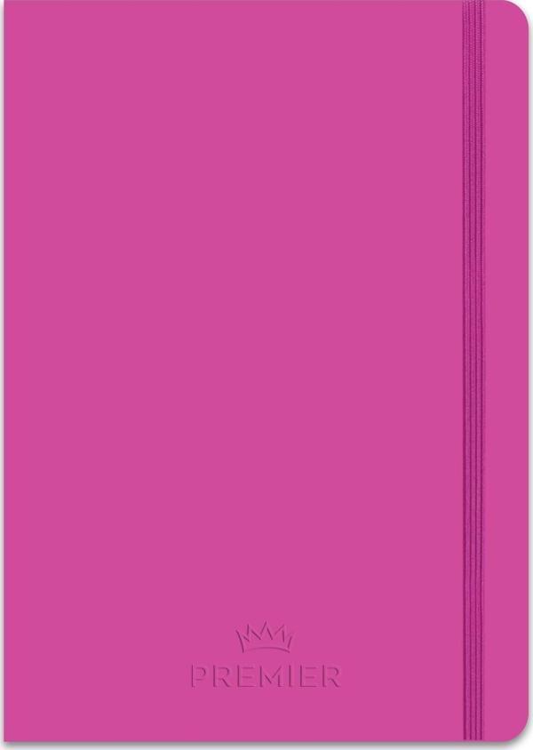 Çizgili Ciltli Premier Defter Fuşya 13x21 - Image 1