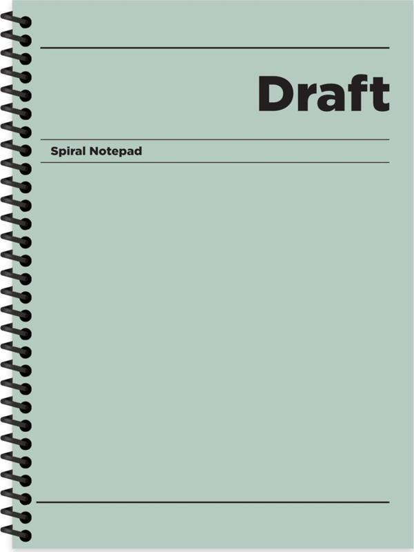 Kareli Sert Kapak Spiralli Draft Defter Yeşil 17x24 - Image 1
