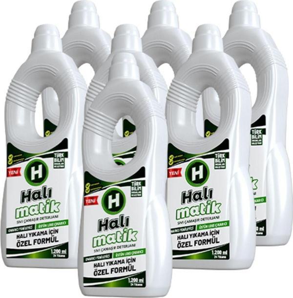 Halımatik Halı Kilim Yolluk Sıvı Çamaşır Deterjanı 7 Adet X 1200 Ml - Image 1