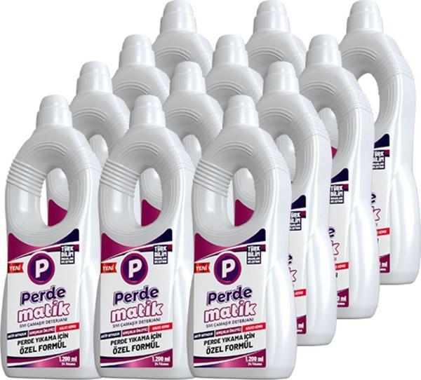 Perdematik Tül, Dantel Ve Hassas Kumaşlar İçin Sıvı Perde Ve Çamaşır Deterjanı 12 Adet 1200 Ml - Image 1