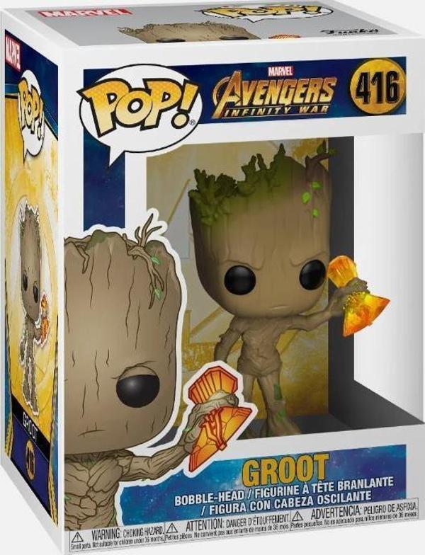 Funko Pop! Marvel Avengers Infinity War Groot (with Stormbreaker) 416 - Image 1