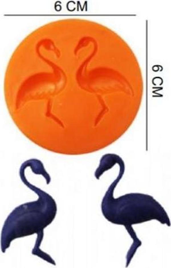 ŞEKER HAMUR KALIBI SİLİKON FİLAMİNGO 6*6 CM - Image 1