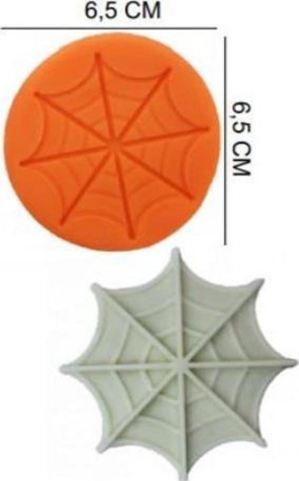 ŞEKER HAMUR KALIBI SİLİKON ÖRÜMCEK AĞI 6,5*6,5 CM - Image 1