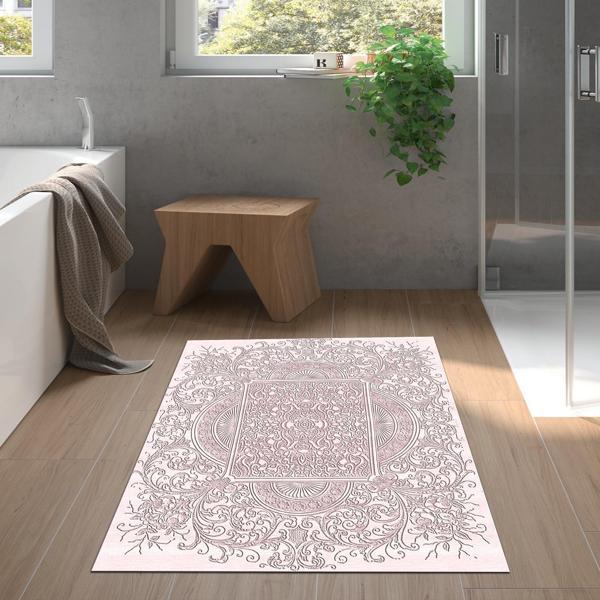 Dekoreko Kaymaz Taban Djt Banyo Halısı Star Pamuk Modern 1488 - Image 1