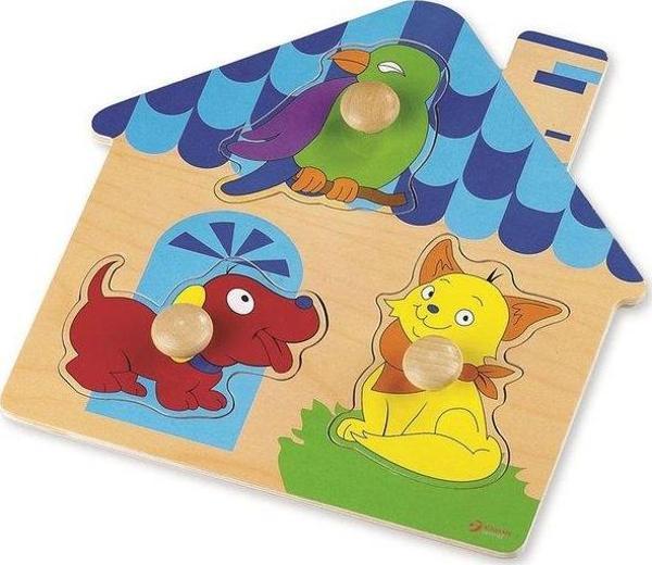 Classic World Ahşap Geometrik Yapboz Ev W/2069 - Image 1