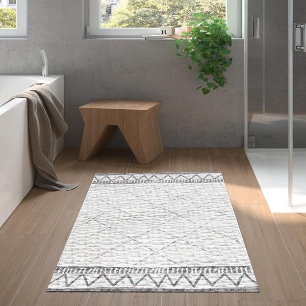 Dekoreko Kaymaz Taban Djt Banyo Halısı Trend İskandinav F5081 - Image 1