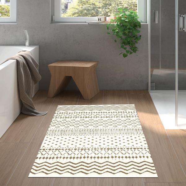 Dekoreko Kaymaz Taban Djt Banyo Halısı Trend İskandinav F5086 - Image 1