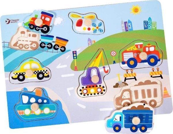 Classic World Ahşap Trafik Yapboz W/3611 - Image 1