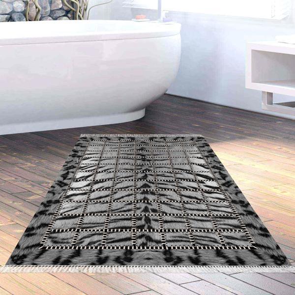 Dekoreko Kaymaz Taban Djt Banyo Halısı Yıldız Deri Saçaklı Modern 1906 - Image 1
