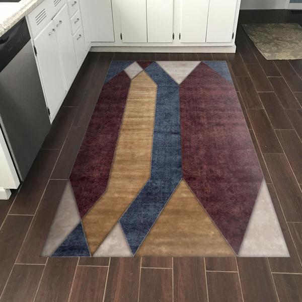 Dekoreko Kaymaz Taban Djt Mutfak Halısı Star Pamuk Modern S6506 - Image 1