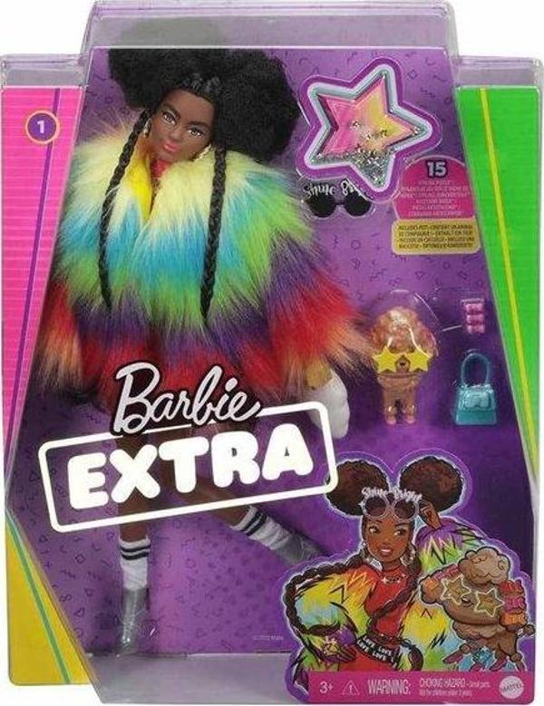 Barbie Extra Renkli Ceketli Bebek - Image 1