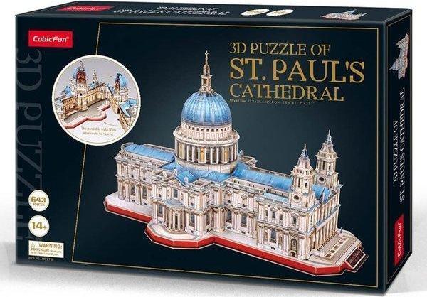 CubicFun 3D Puzzle Aziz Paul Katedrali 3D Puzzle (Büyük boy ve iç görünümlü) - Image 1