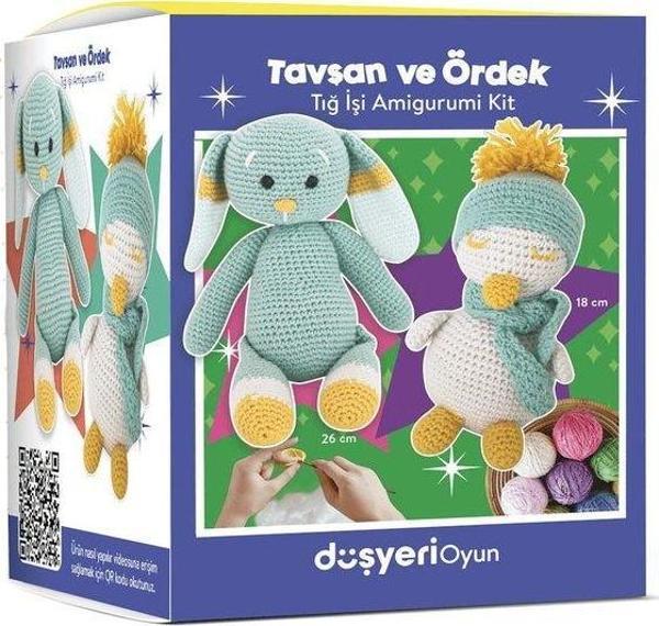 Düşyeri Tavşan ve Ördek Amigurumi Kit - Image 1