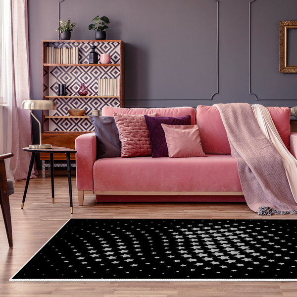Dekoreko Kaymaz Taban Djt Salon Halısı Yıldız Deri Modern 723 - Image 1