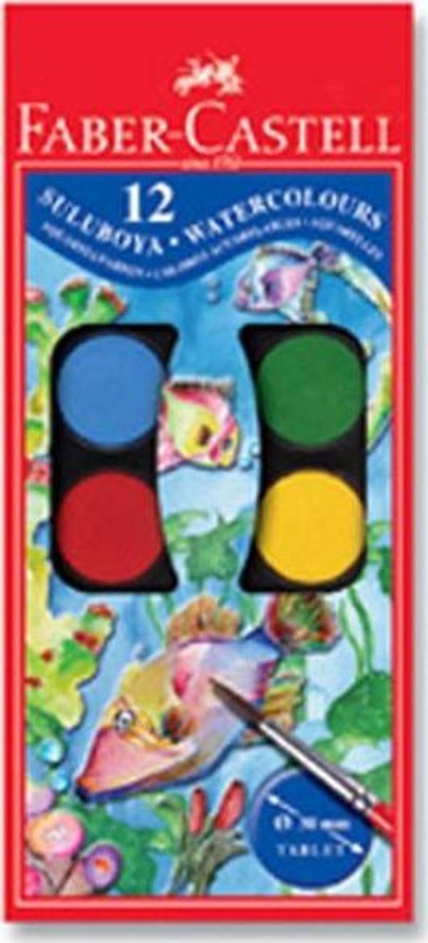 Faber-Castell 12 Renk Büyük Boy Sulu Boya - Image 1