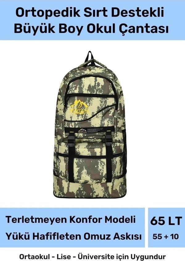 Büyük Boy Ortopedik & Terletmeyen Konfor Modeli Çok Gözlü Bölmeli Lise Ortaokul Okul Sırt Çantası - Image 1