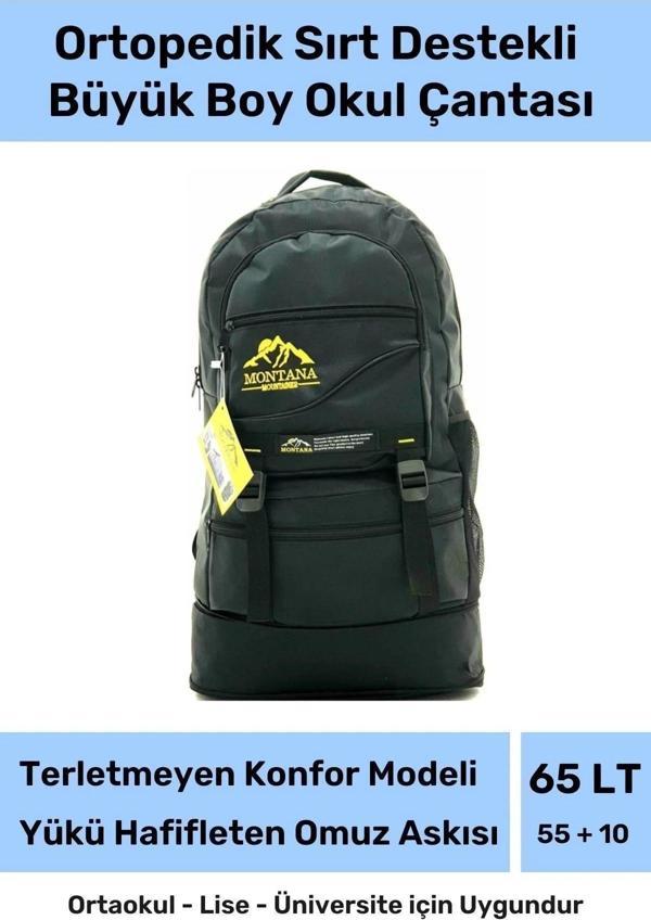 Büyük Boy Ortopedik & Terletmeyen Konfor Modeli Çok Gözlü Bölmeli Lise Ortaokul Okul Sırt Çantası - Image 1
