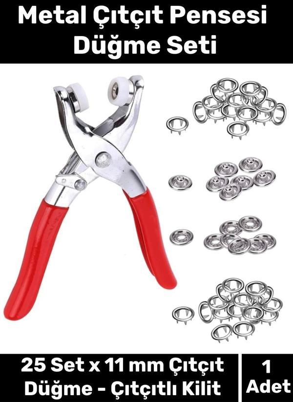 Deluxe Seri Gömlek Elbise Ceket Polar Bandana Badi Emzik Klips Metal Çıtçıt Pensesi Ve 25 Düğme Seti - Image 1