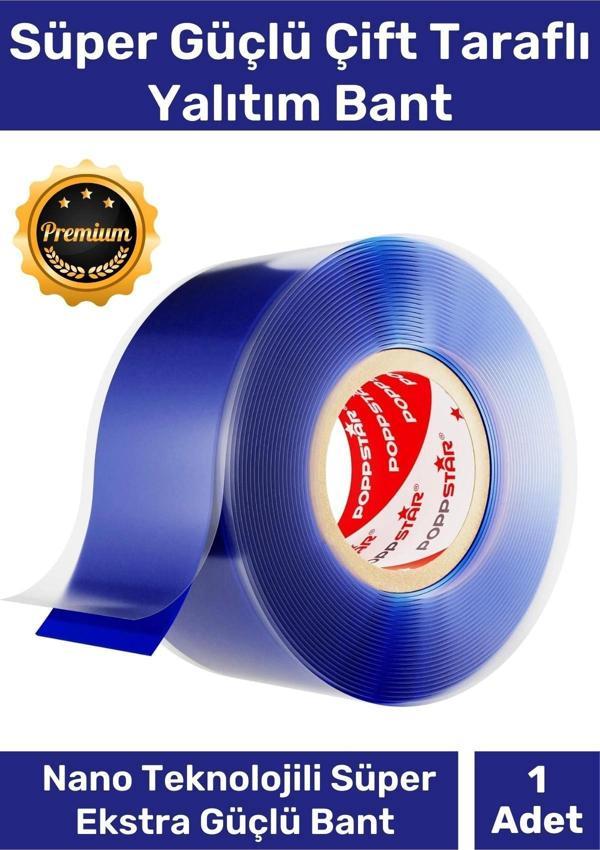Ekstra Güçlü Hava Su Sızdırmaz İzolasyon  Çok Amaçlı Çift Taraflı Silikon Bant 18mm x 1.5m - 1 Adet - Image 1